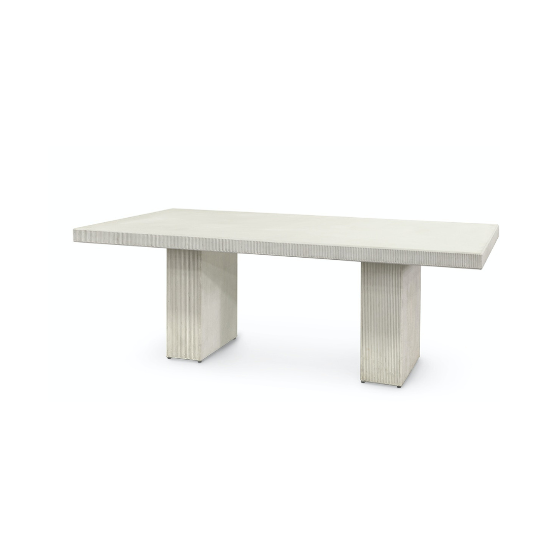 DELANO OUTDOOR RECTANGLE DINING TABLE, WHITE