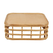 BAHAMA RATTAN OTTOMAN WITH CUSHION