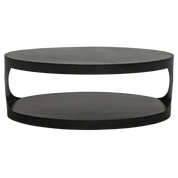 ECLIPSE OVAL COFFEE TABLE, BLACK STEEL