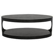 ECLIPSE OVAL COFFEE TABLE, BLACK STEEL