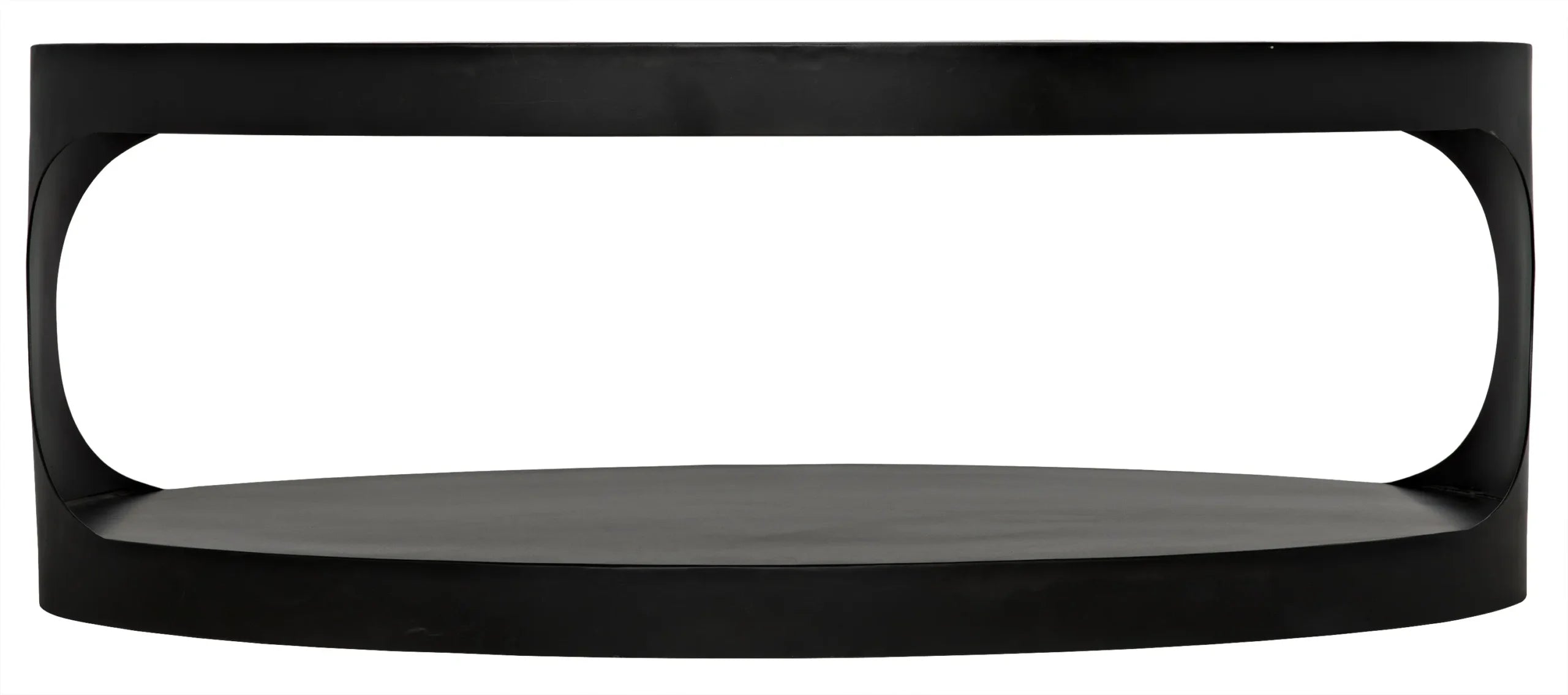 ECLIPSE OVAL COFFEE TABLE, BLACK STEEL