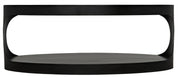 ECLIPSE OVAL COFFEE TABLE, BLACK STEEL