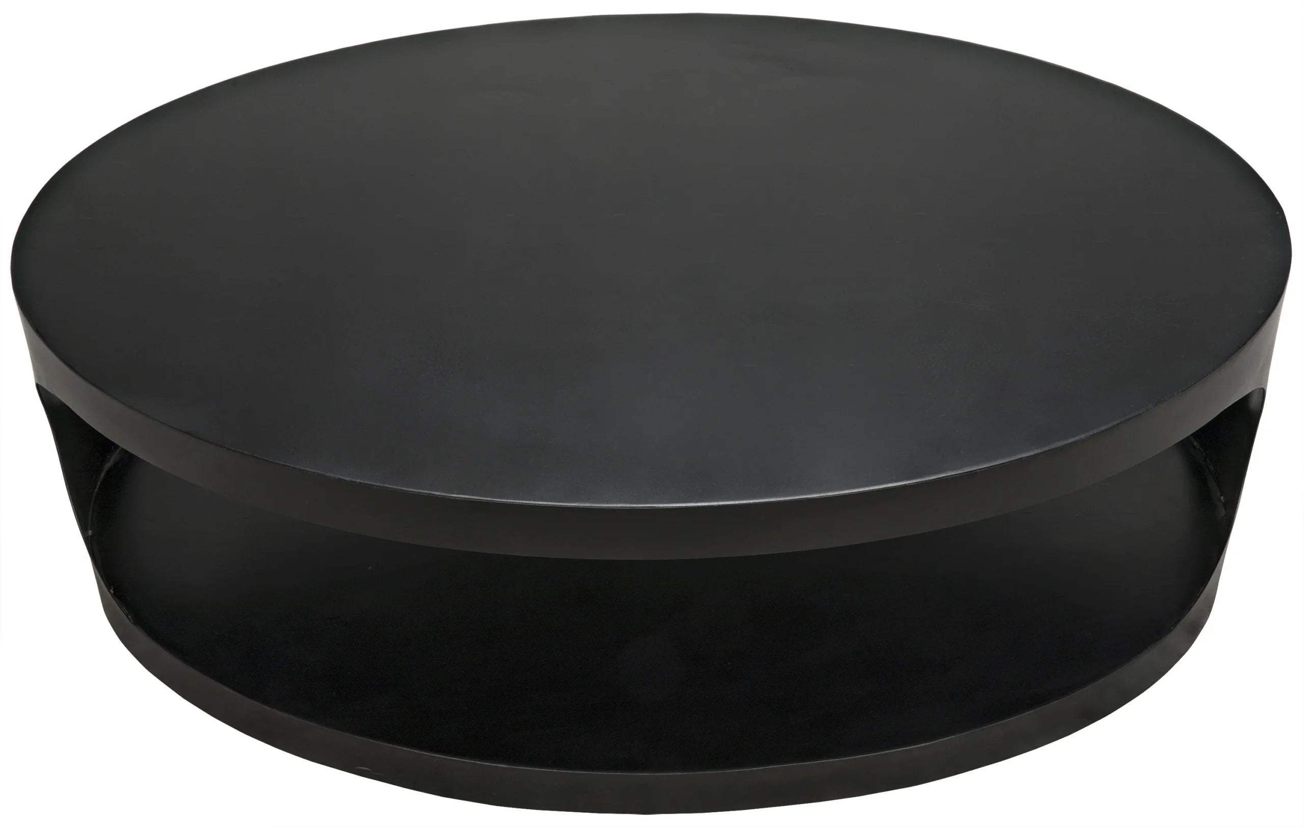 ECLIPSE OVAL COFFEE TABLE, BLACK STEEL