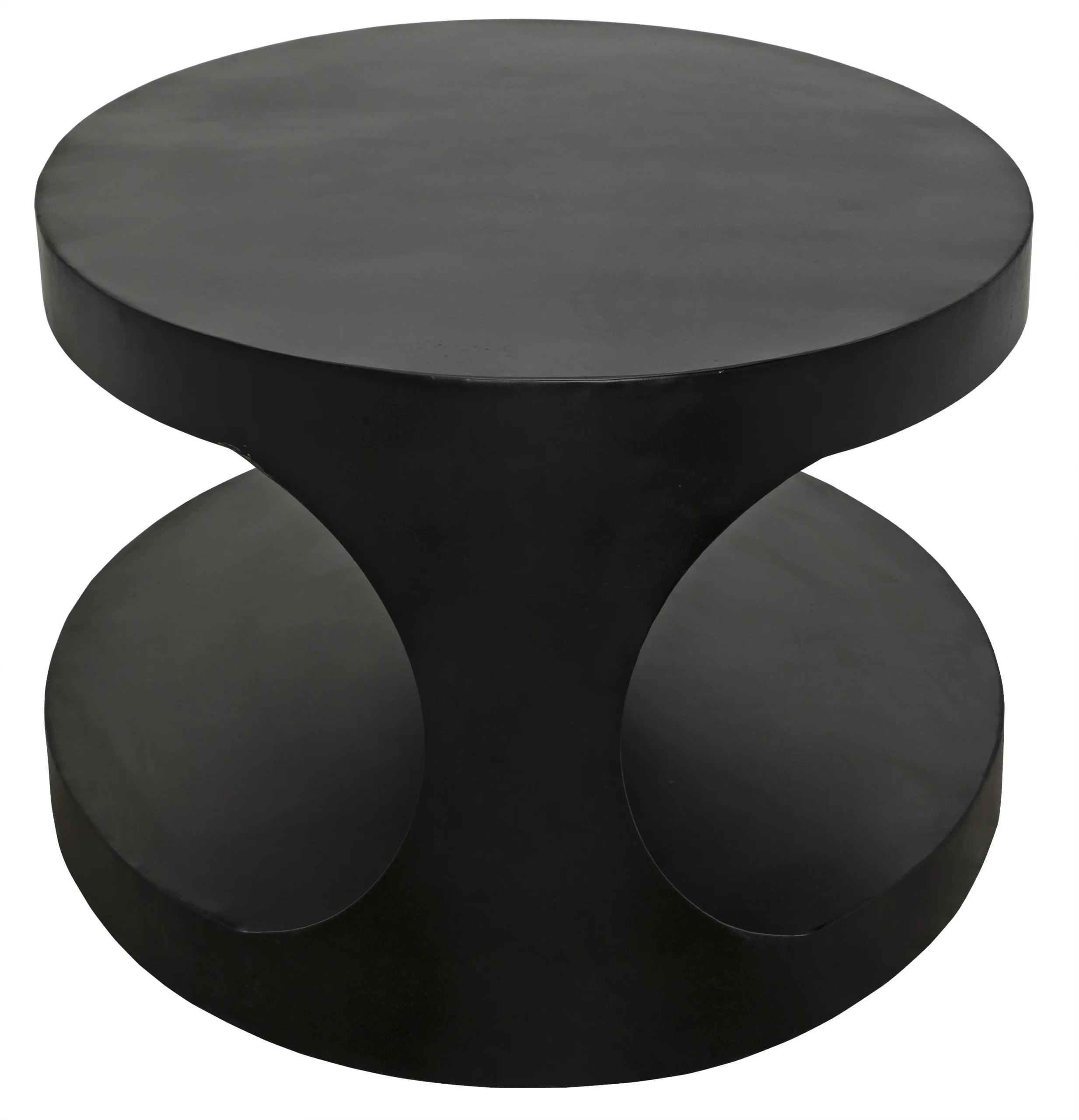 ECLIPSE OVAL COFFEE TABLE, BLACK STEEL