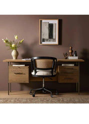 LAUREN DESK - NATURAL SOLID OAK