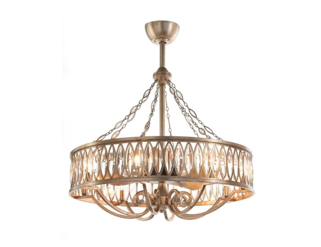 MARQUISE CRYSTAL EIGHT-LIGHT PENDANT WITH FAN