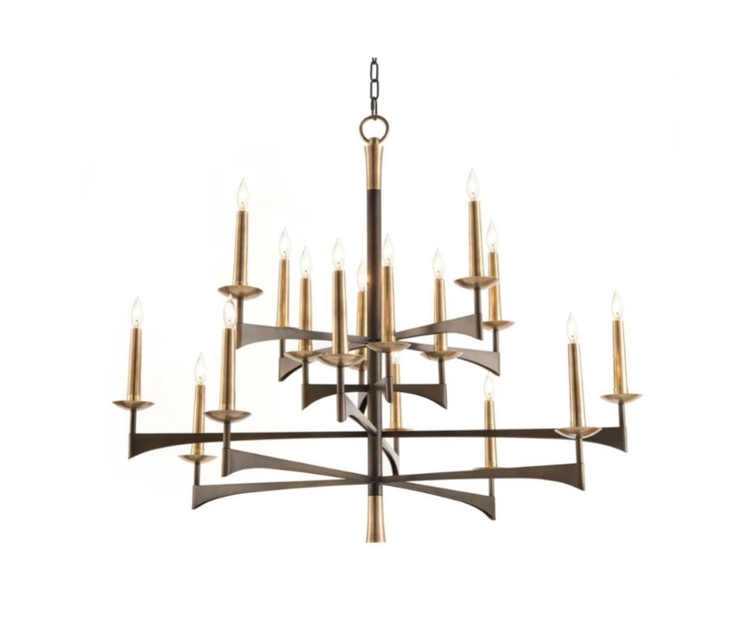 MID-CENTURY SIXTEEN-LIGHT CHANDELIER