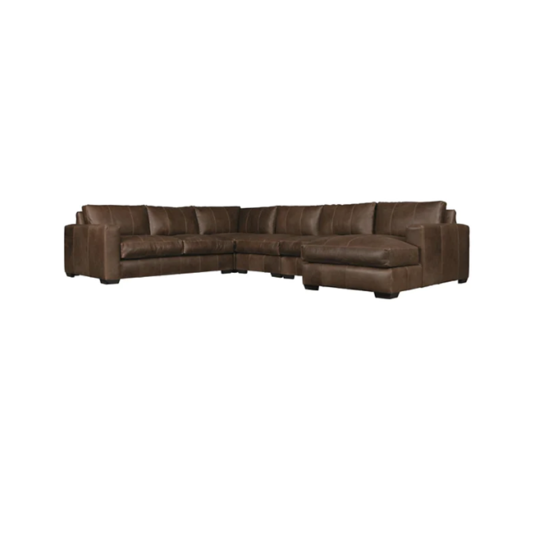 DAWKINS LEATHER SECTIONAL
