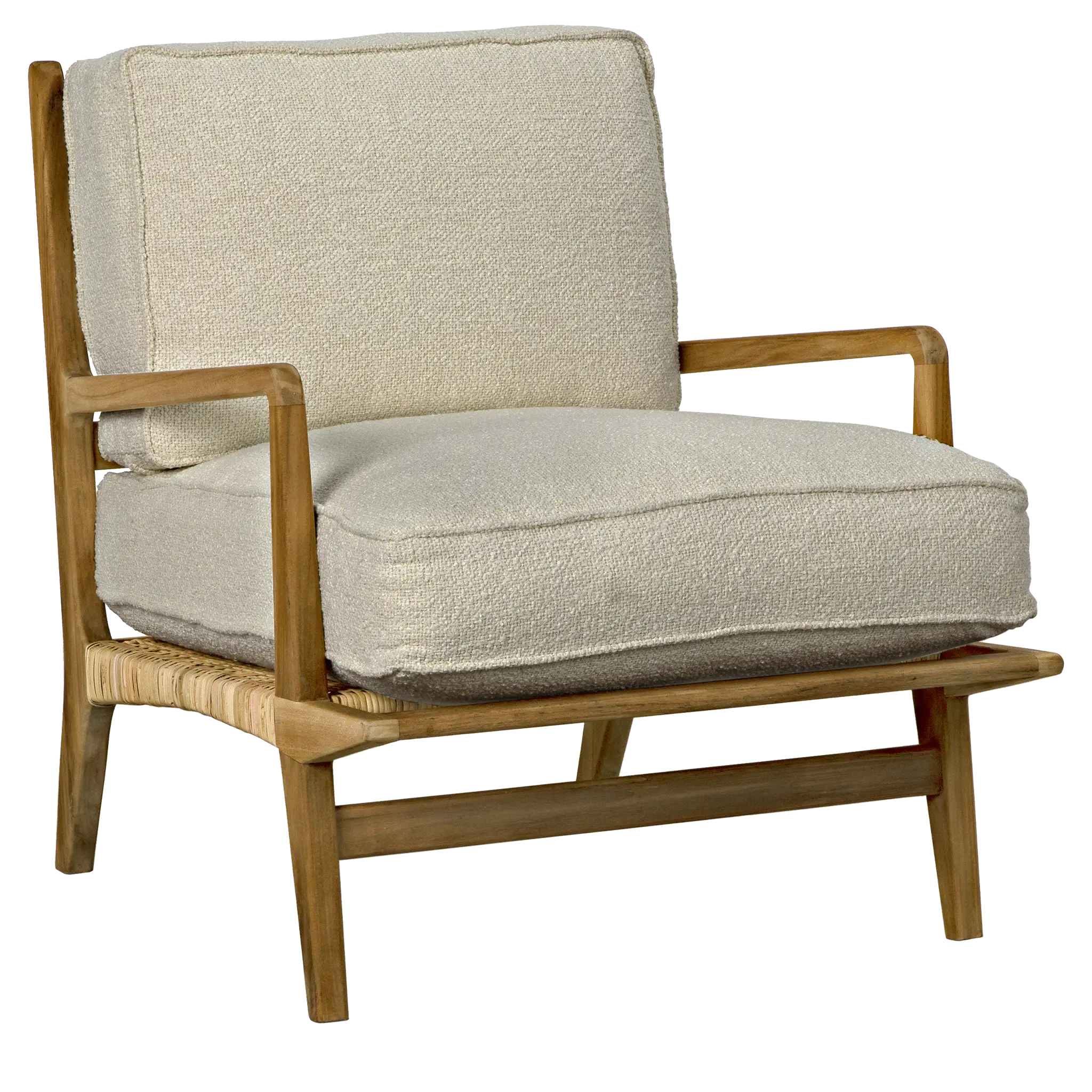 ALLISTER CHAIR, WHITE US MADE CUSHIONS