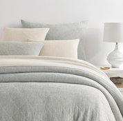 TILDEN NATURAL/GREY MATELASSE COVERLET