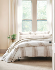 NAPA STRIPE LINEN NATURAL DUVET COVER