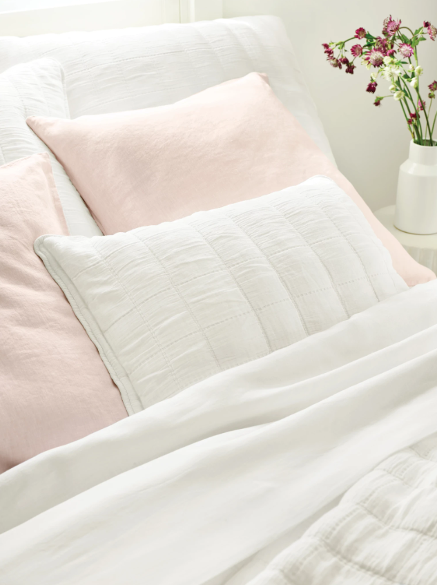 MONET WHITE QUILTED COVERLET