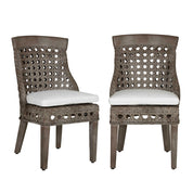 SAHARA SIDE CHAIR WITH WOOD ACCENT, SET OF 2